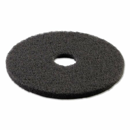 OVERTIME 15 in. dia Ultra High-Speed Natural Hair Floor Pads - Black, 5PK OV3767617